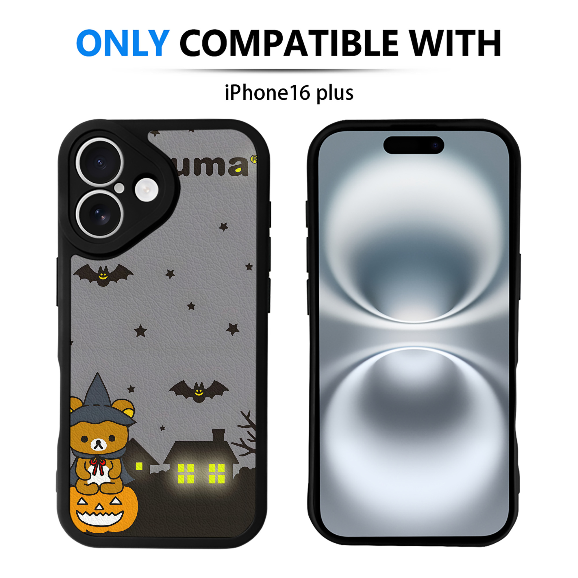 （画像用） リラックマ リラックマ キイロイトリ Rilakkuma Korilakkuma Kiiroitori 【iPhone 16シリーズ対応】シリコンスマホケース（レザー調） 材質：シリコン